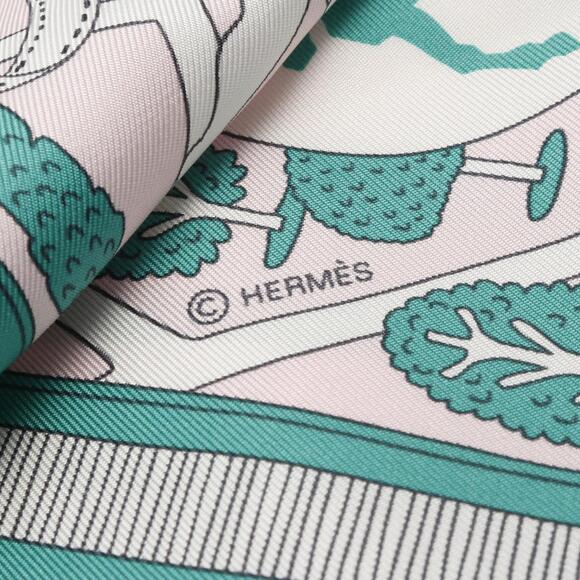 HERMES Pink Silk Scarf - Picture 2 of 6